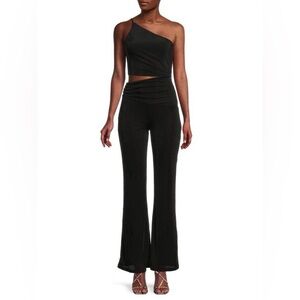 MISHA OF NEW YORK EVELIA CUTOUT WIDE LEG JUMPSUIT